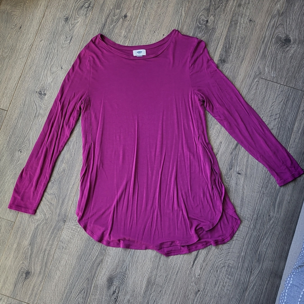 Old Navy Split Sides Top Fuchsia {M}